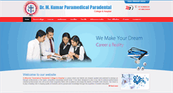 Desktop Screenshot of drmkumarparamedical.com