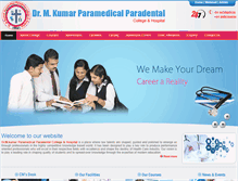 Tablet Screenshot of drmkumarparamedical.com